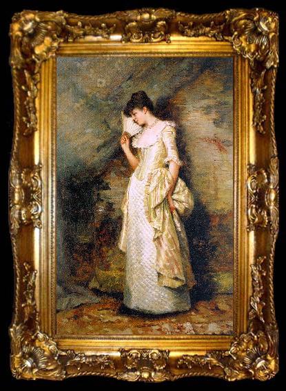 framed  Hamilton Hamiltyon Woman with a Fan, ta009-2